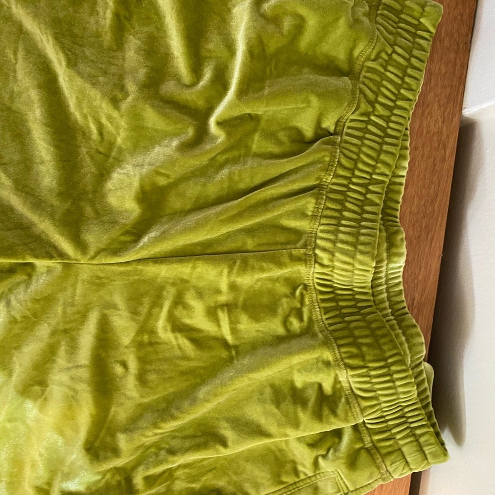 Fabletics Green Velour jogger pants